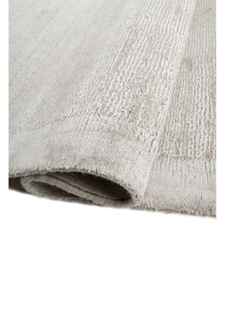basis grey and black wool and viscose hand loom Rug - FloorShot