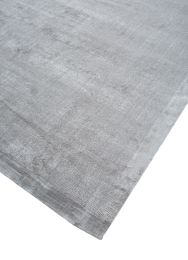 basis grey and black wool and viscose hand loom Rug - FloorShot