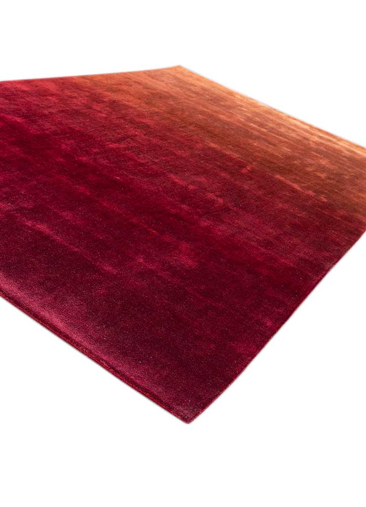 jean pink and purple wool hand loom Rug - FloorShot