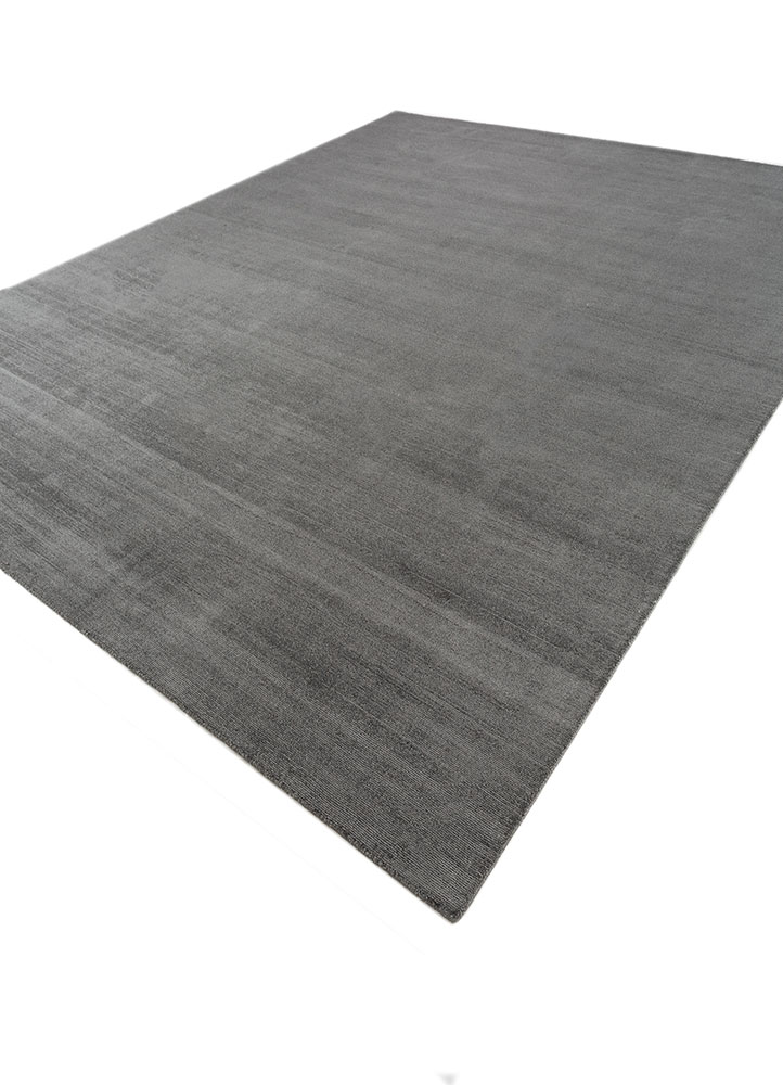 basis grey and black nylon hand loom Rug - FloorShot