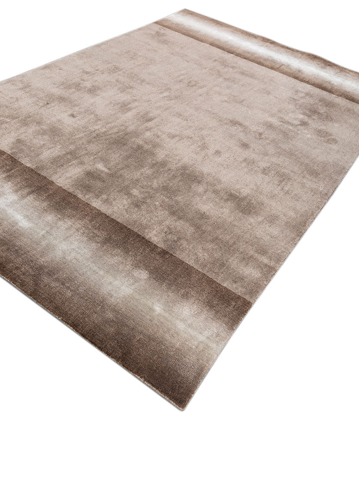 jean beige and brown nylon hand loom Rug - FloorShot