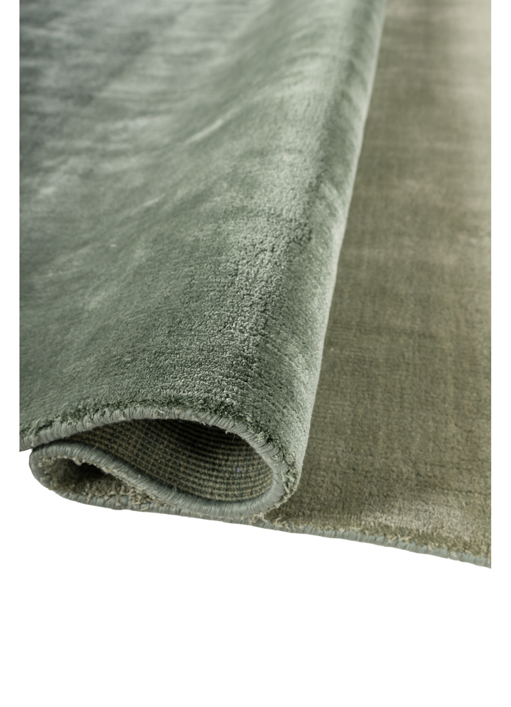 jean green bamboo silk hand loom Rug - FloorShot