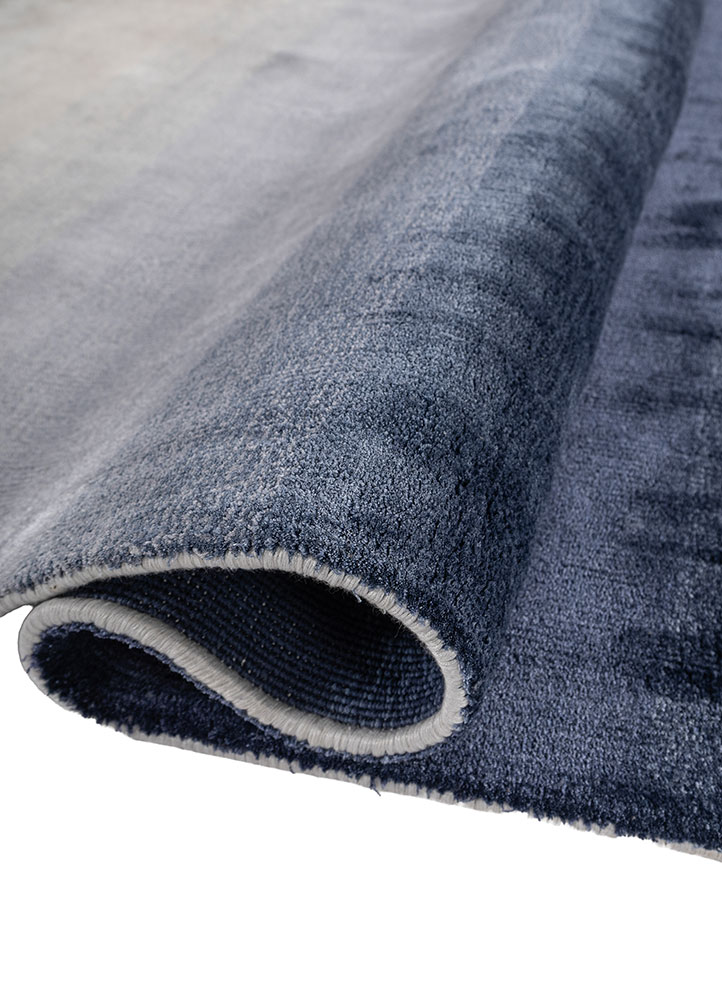 jean grey and black bamboo silk hand loom Rug - FloorShot