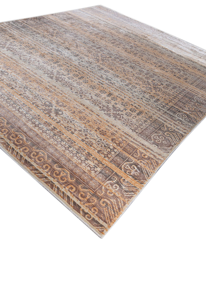 konstrukt red and orange jasmine hand loom Rug - FloorShot