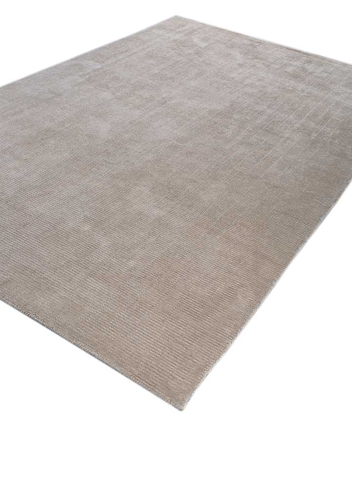 saga beige and brown polyester hand loom Rug - FloorShot