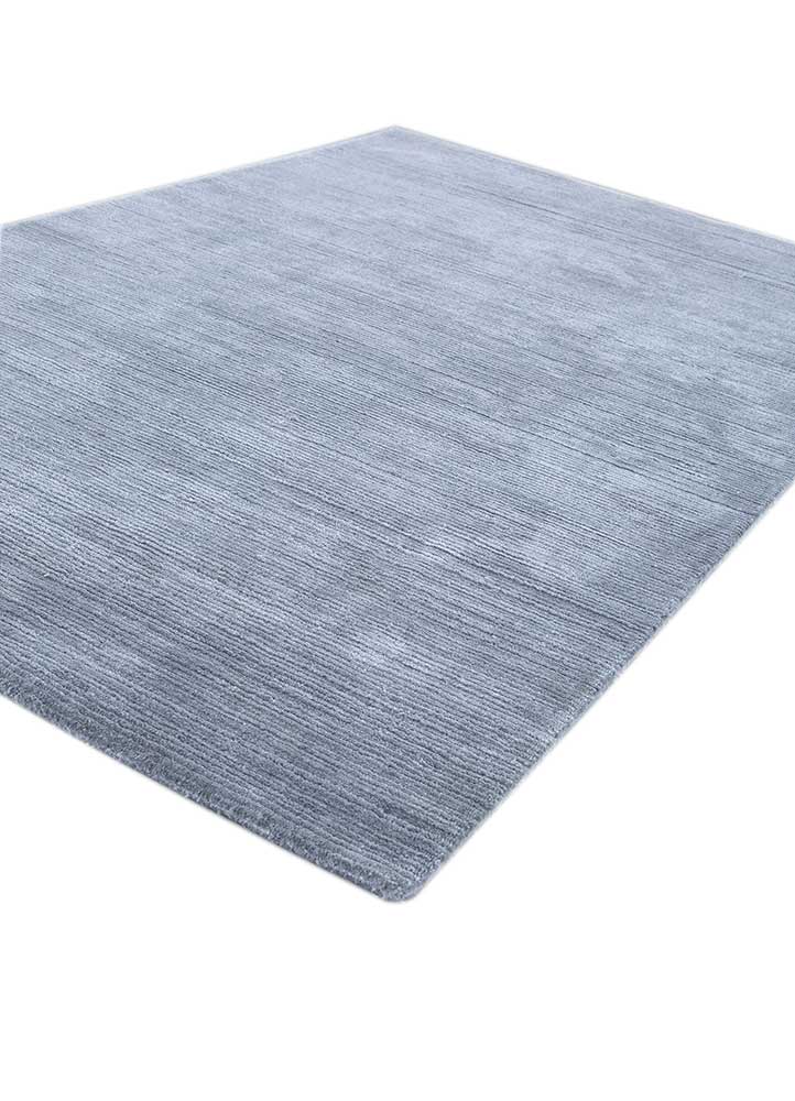 basis blue polyester hand loom Rug - FloorShot