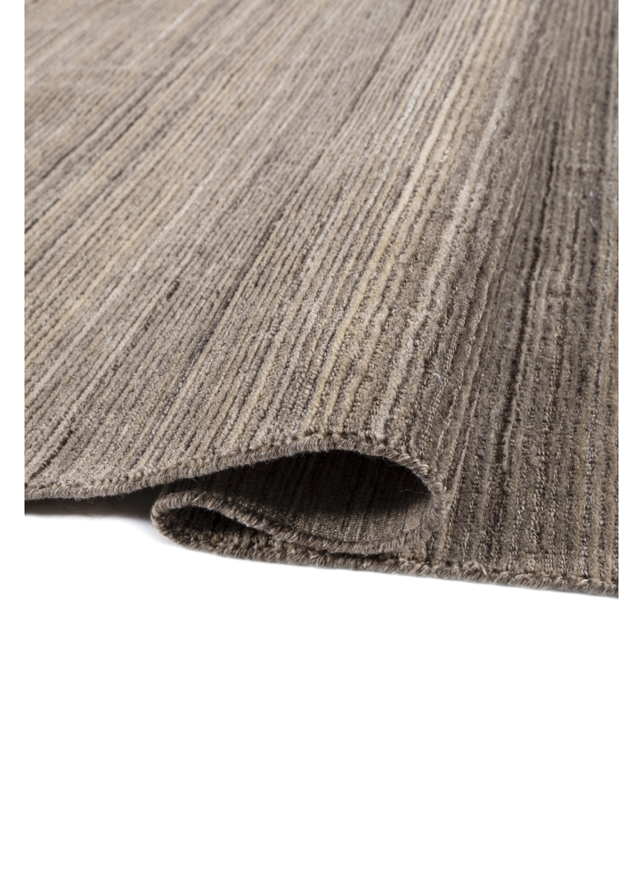 basis beige and brown polyester hand loom Rug - FloorShot