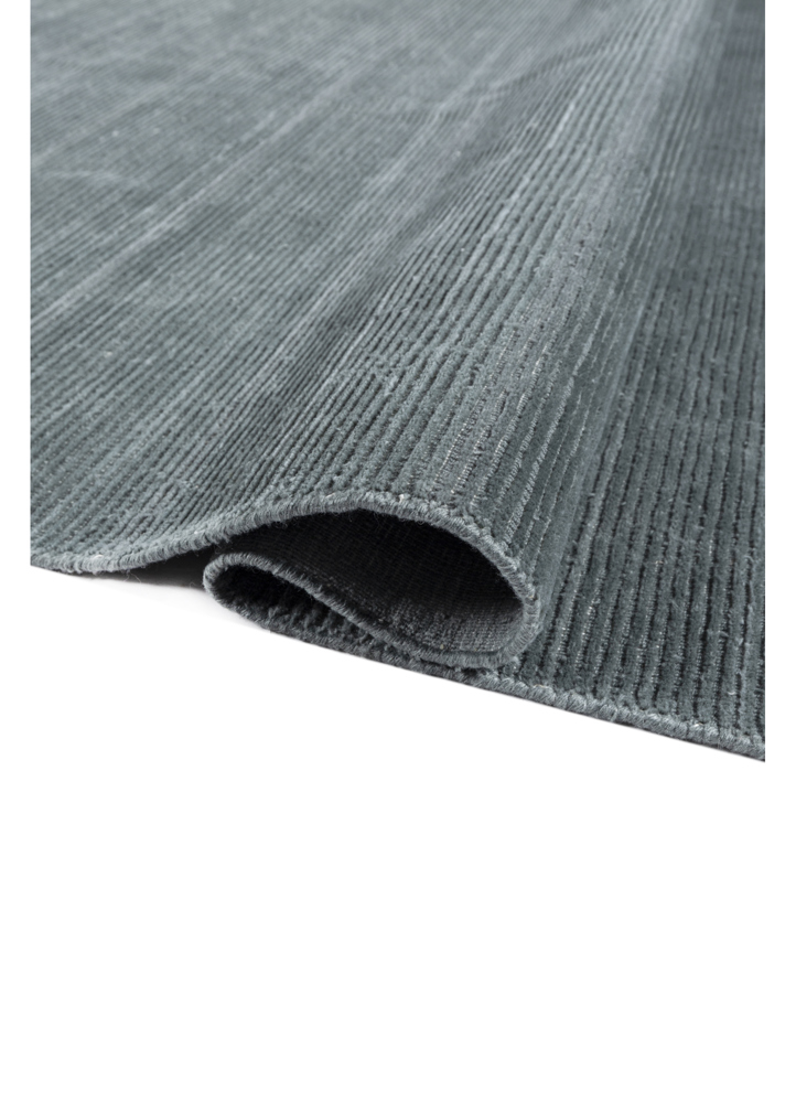 basis blue polyester hand loom Rug - FloorShot