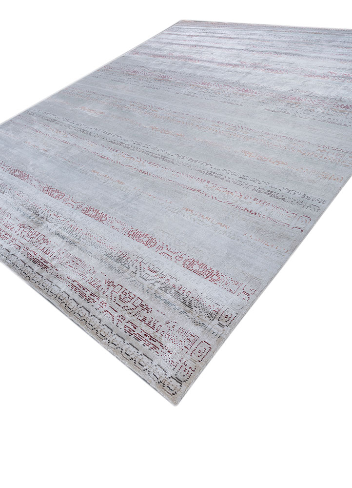 bespoke sile ivory viscose hand loom Rug - FloorShot