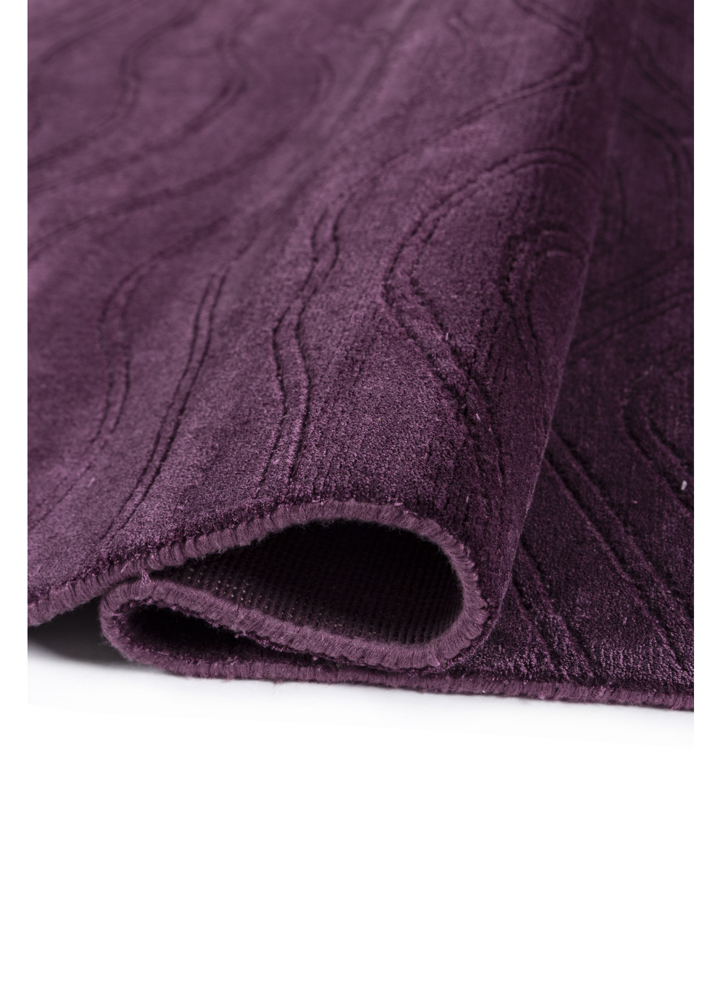 basis pink and purple viscose hand loom Rug - FloorShot