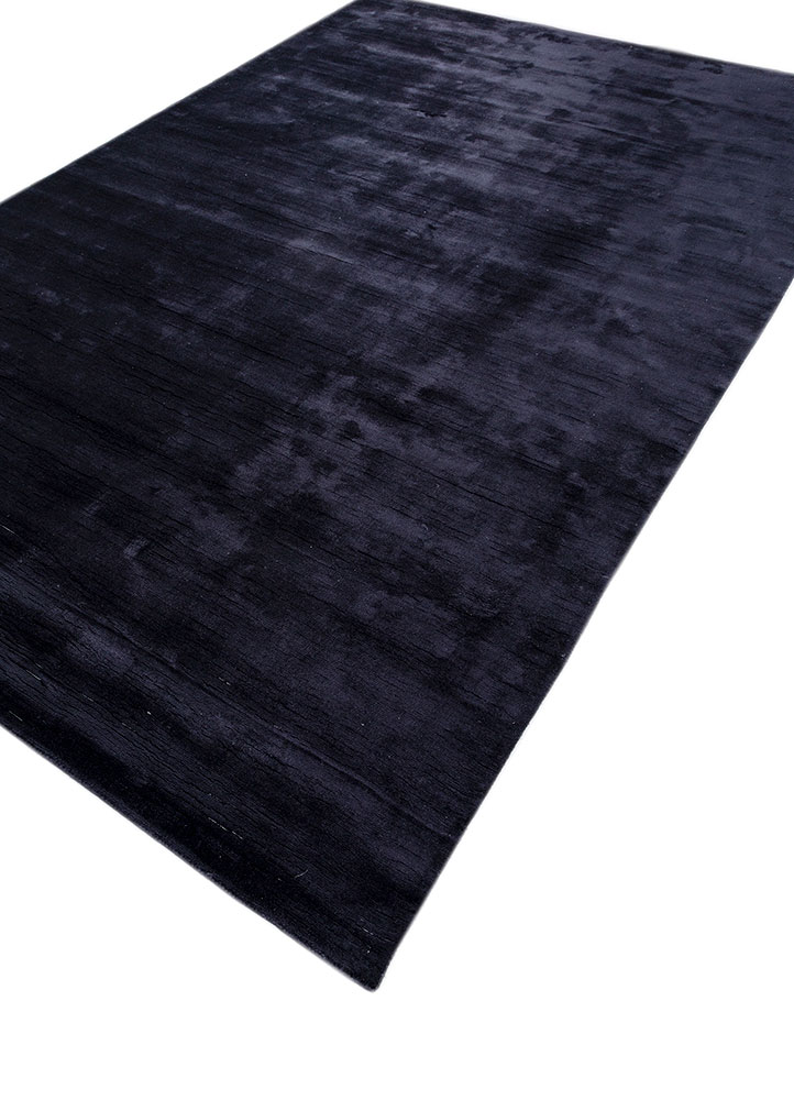 basis grey and black viscose hand loom Rug - FloorShot