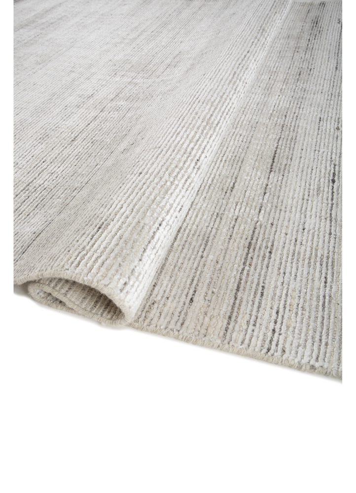 konstrukt ivory wool and bamboo silk hand loom Rug - FloorShot