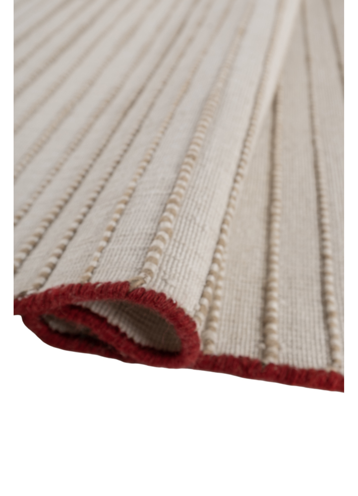 saga ivory wool and bamboo silk hand loom Rug - FloorShot