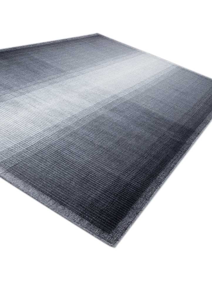 jean grey and black wool hand loom Rug - FloorShot