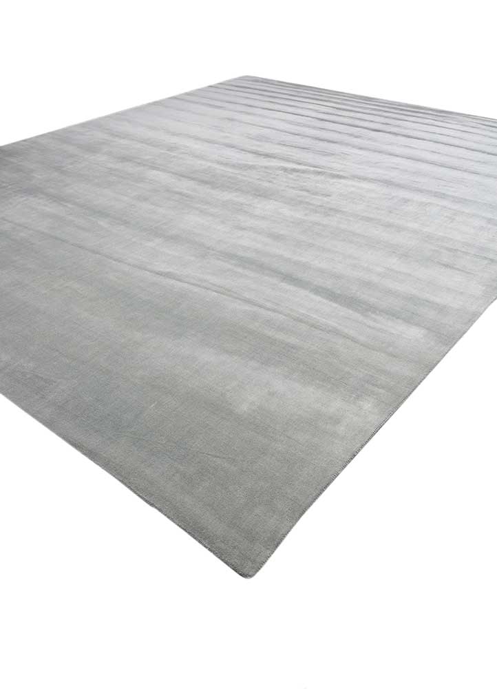basis blue wool hand loom Rug - FloorShot