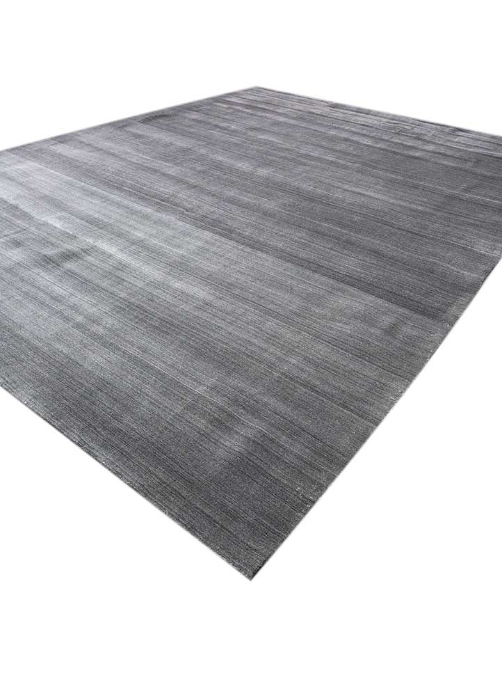 basis blue wool hand loom Rug - FloorShot