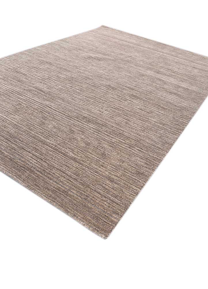 saga grey and black wool hand loom Rug - FloorShot