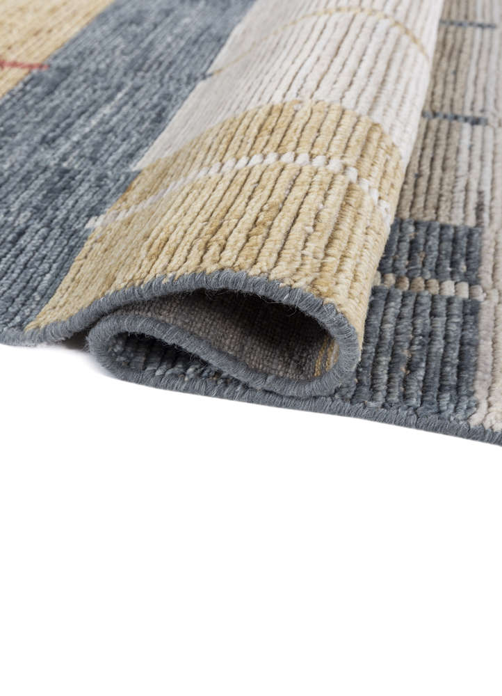 tesoro grey and black wool hand loom Rug - FloorShot