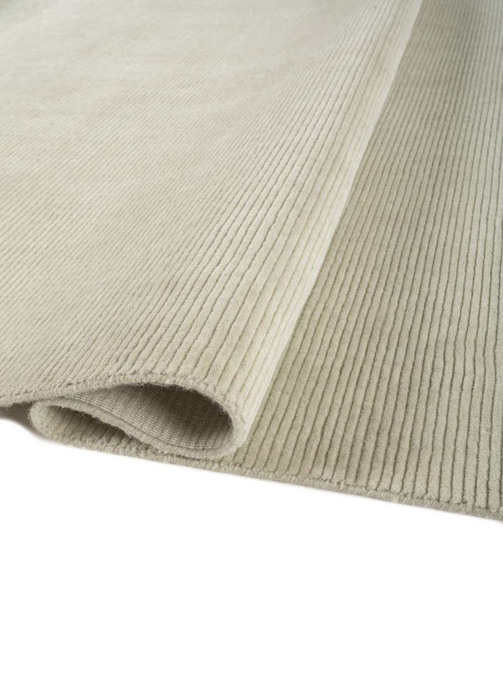 jean green wool hand loom Rug - FloorShot