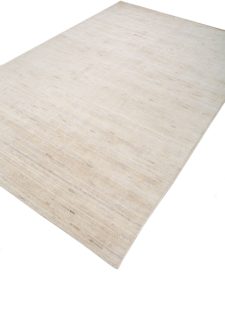 saga ivory wool hand loom Rug - FloorShot