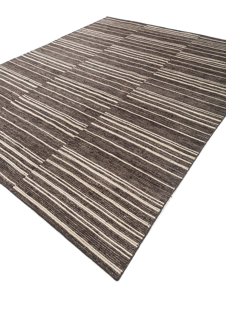 saga blue wool hand loom Rug - FloorShot