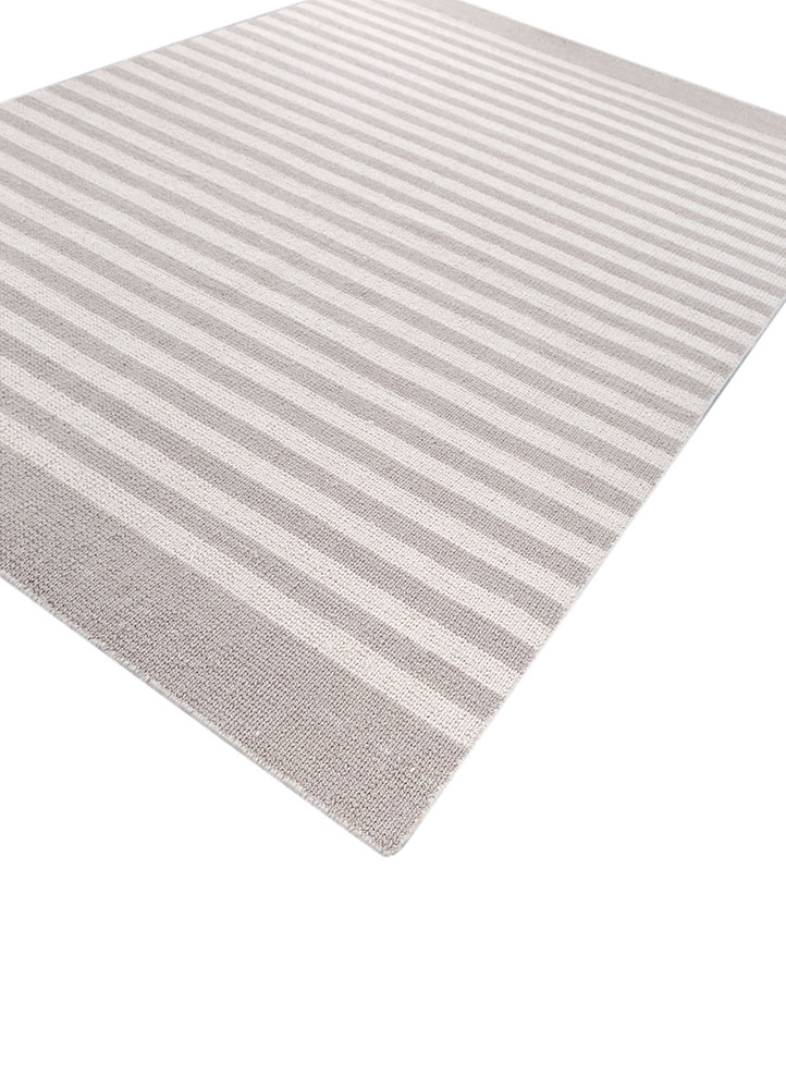 saga grey and black wool hand loom Rug - FloorShot