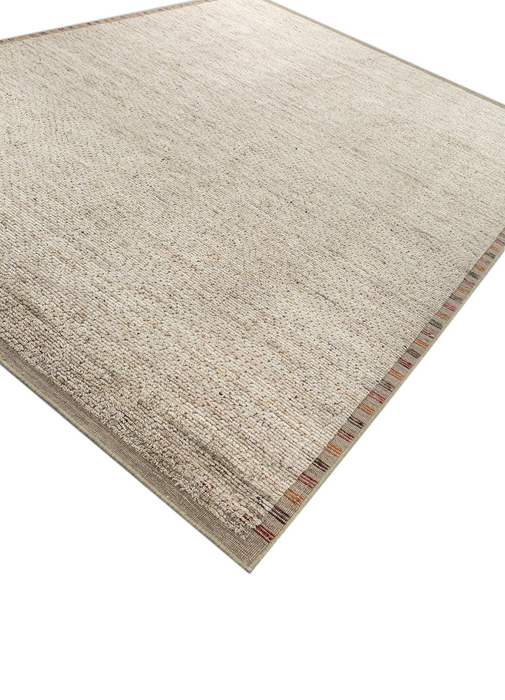 basis green wool hand loom Rug - FloorShot