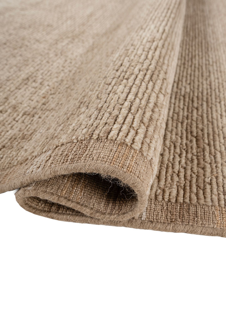basis beige and brown wool hand loom Rug - FloorShot