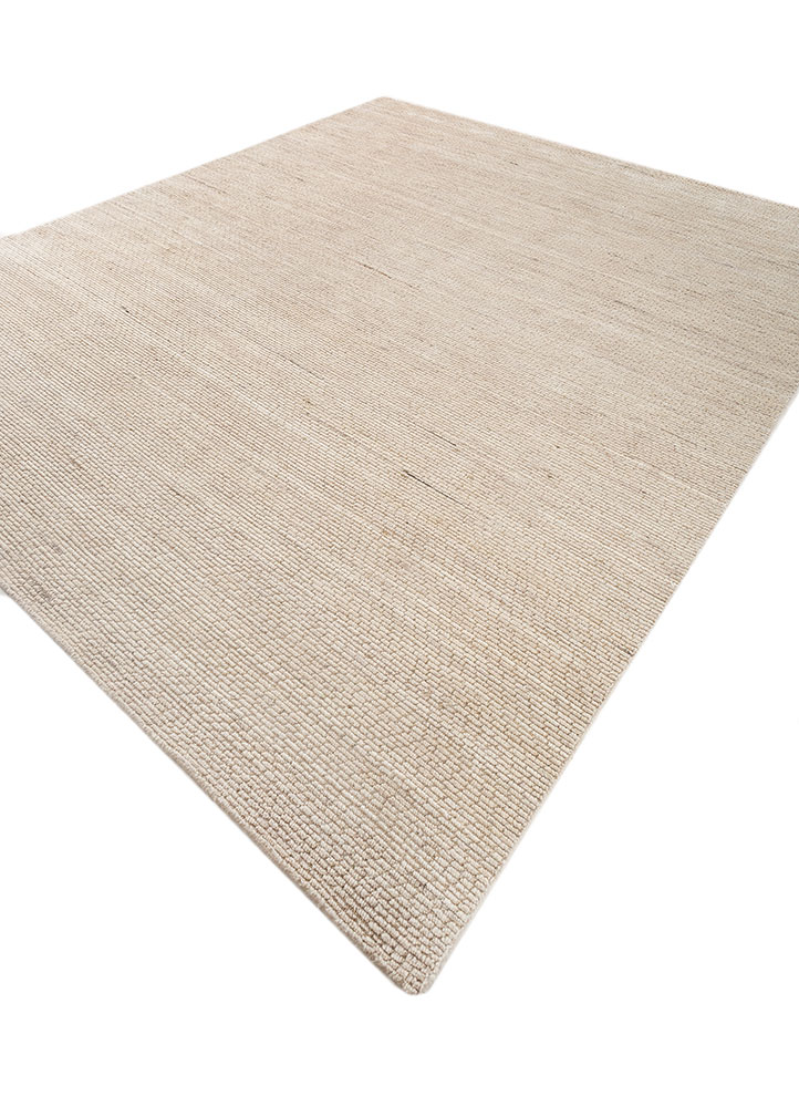 saga ivory wool hand loom Rug - FloorShot