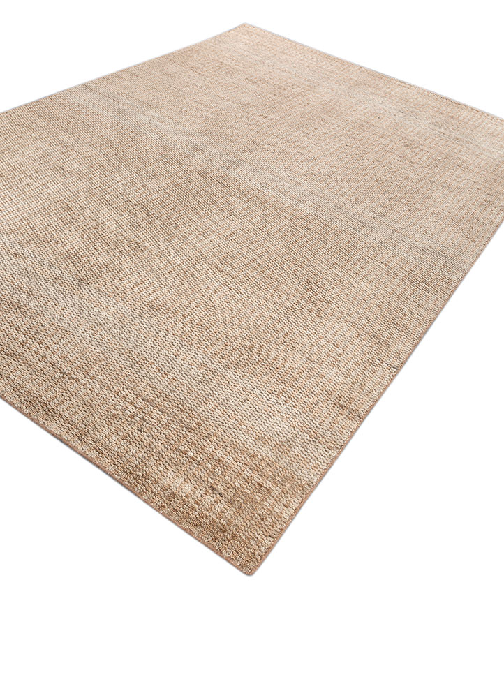 basis beige and brown wool hand loom Rug - FloorShot