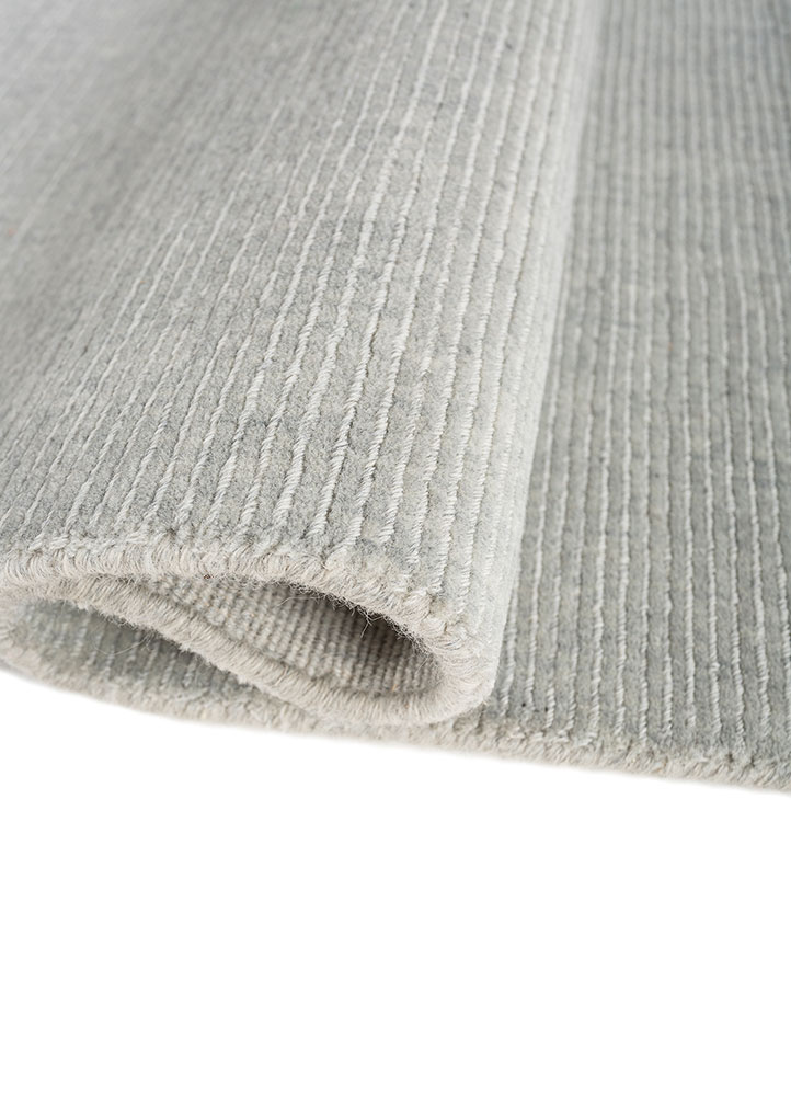 basis blue wool hand loom Rug - FloorShot