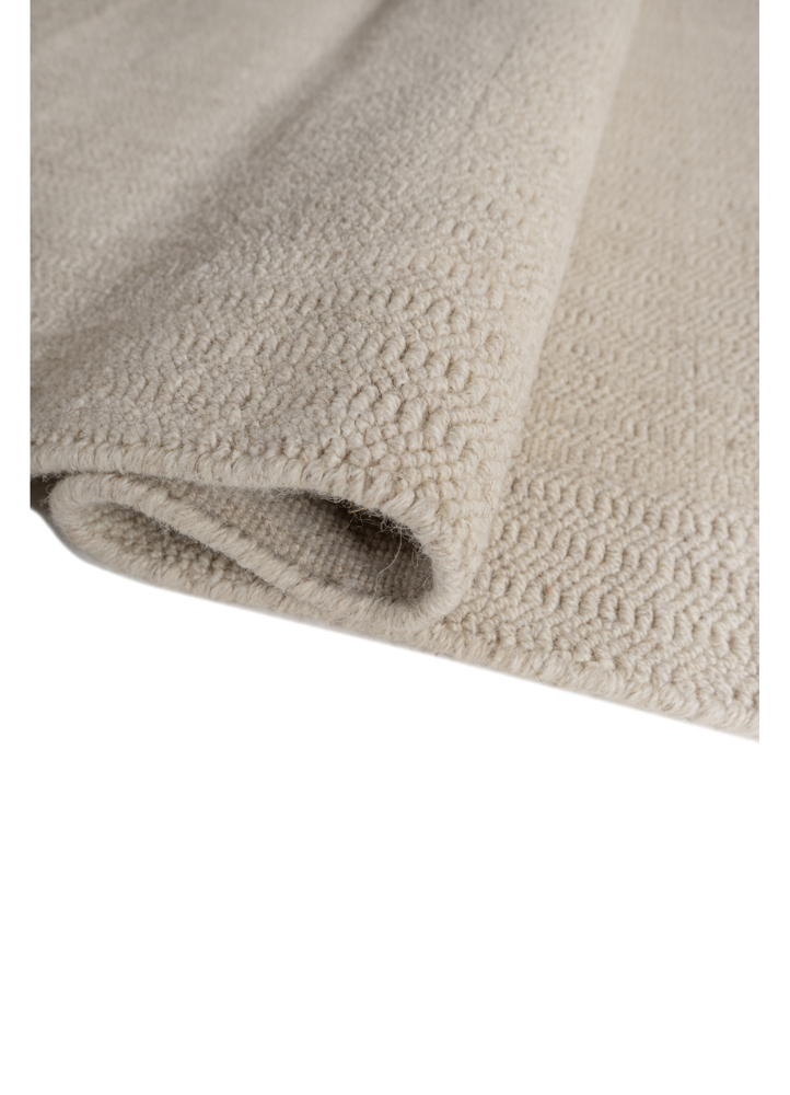saga ivory wool hand loom Rug - FloorShot