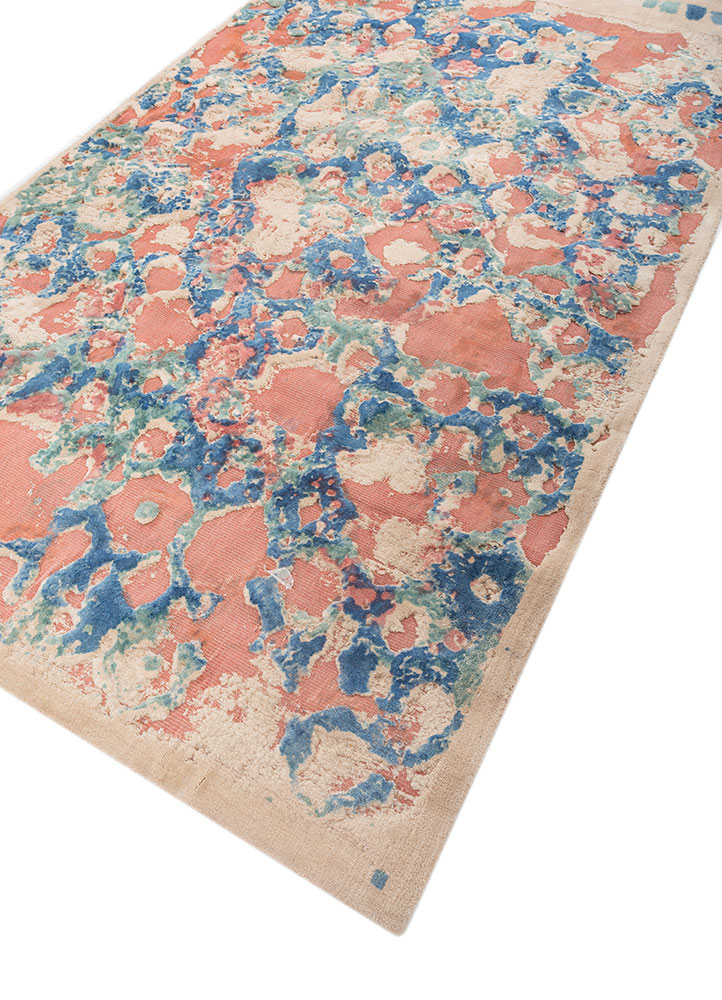 basis red and orange wool hand loom Rug - FloorShot