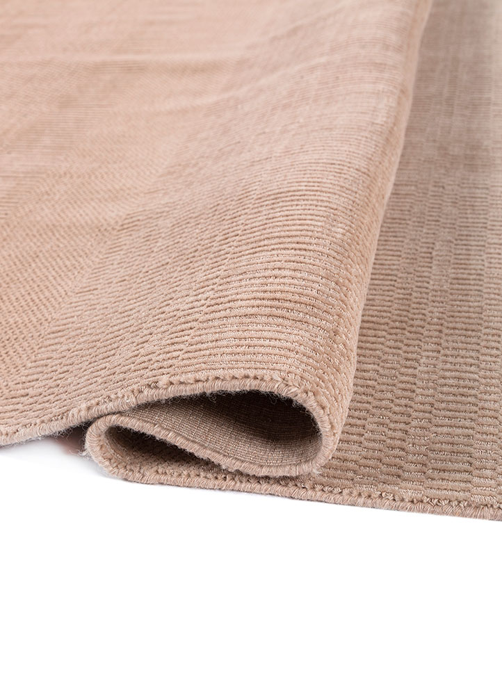jean red and orange wool hand loom Rug - FloorShot