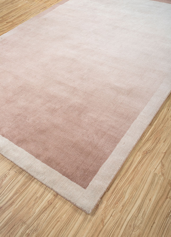 jean red and orange wool hand loom Rug - FloorShot