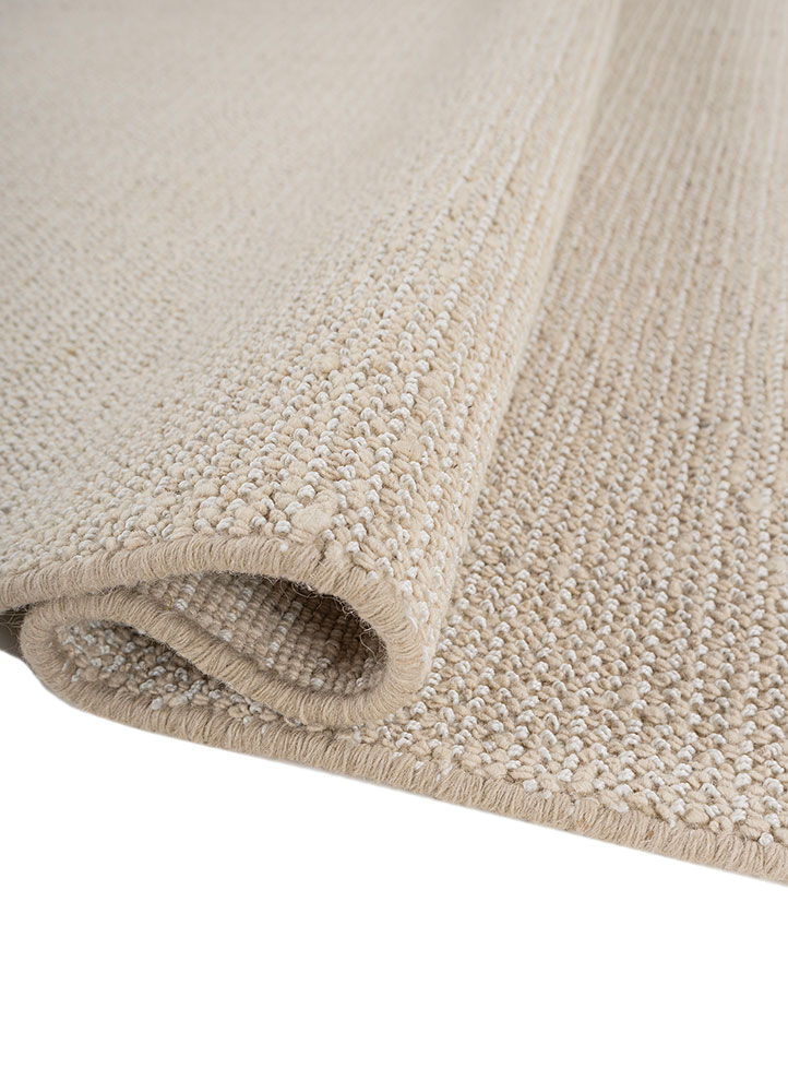 basis ivory wool hand loom Rug - FloorShot