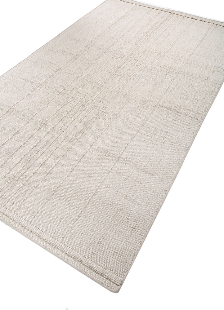saga ivory wool hand loom Rug - FloorShot