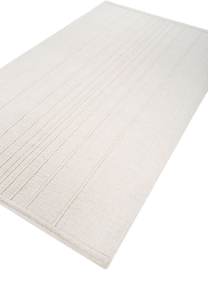 saga ivory wool hand loom Rug - FloorShot