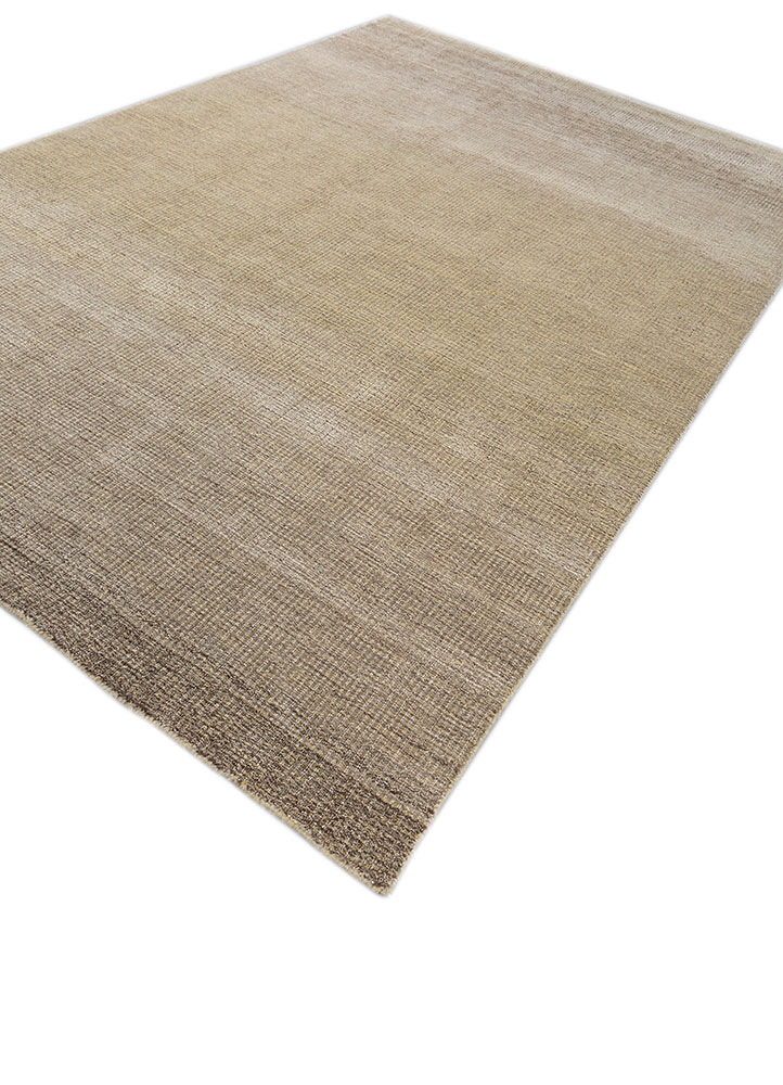 basis gold wool and viscose hand loom Rug - FloorShot