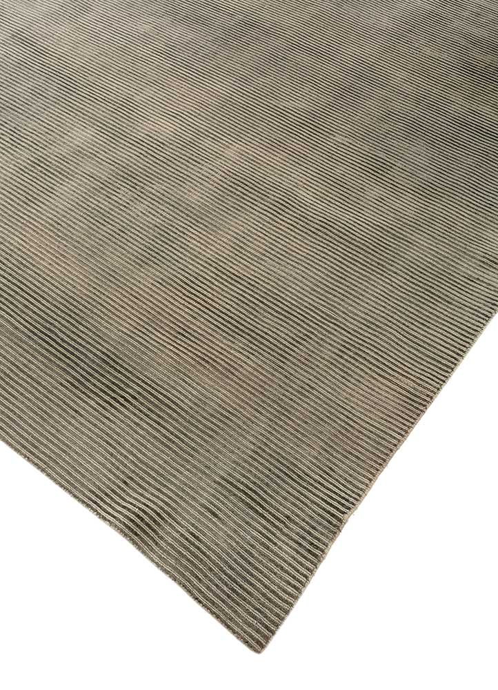 basis blue wool and viscose hand loom Rug - FloorShot