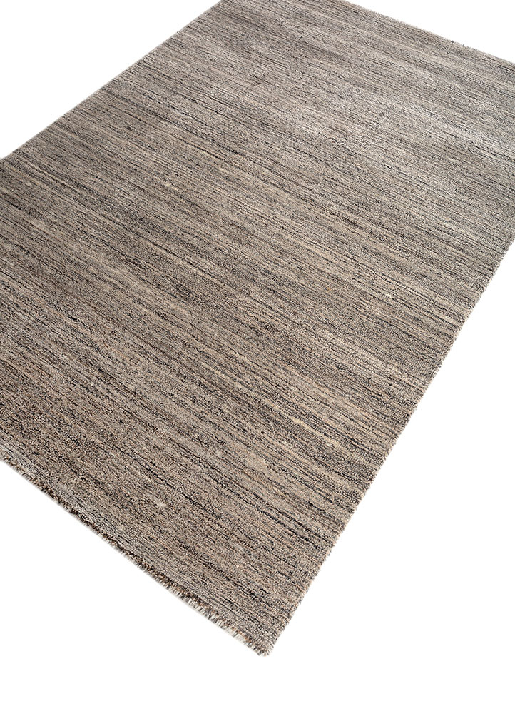 saga ivory wool and viscose hand loom Rug - FloorShot