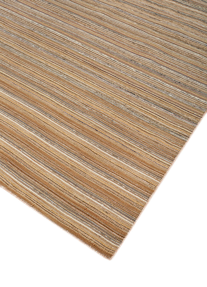 saga red and orange wool and viscose hand loom Rug - FloorShot