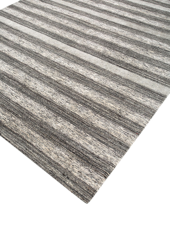 saga green wool and viscose hand loom Rug - FloorShot