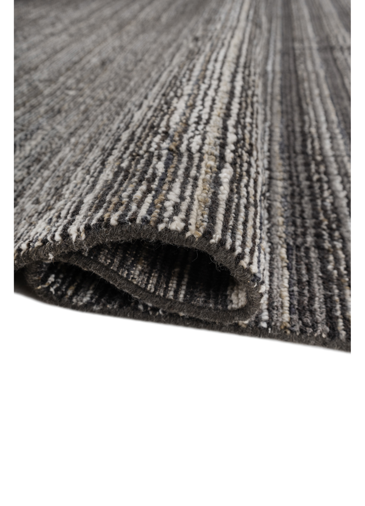 saga green wool and viscose hand loom Rug - FloorShot