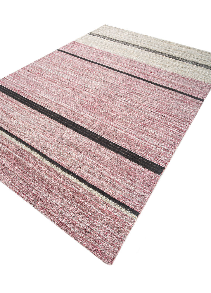 saga grey and black wool and viscose hand loom Rug - FloorShot
