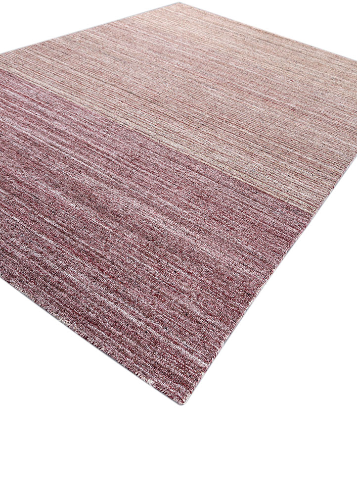 saga red and orange wool and viscose hand loom Rug - FloorShot