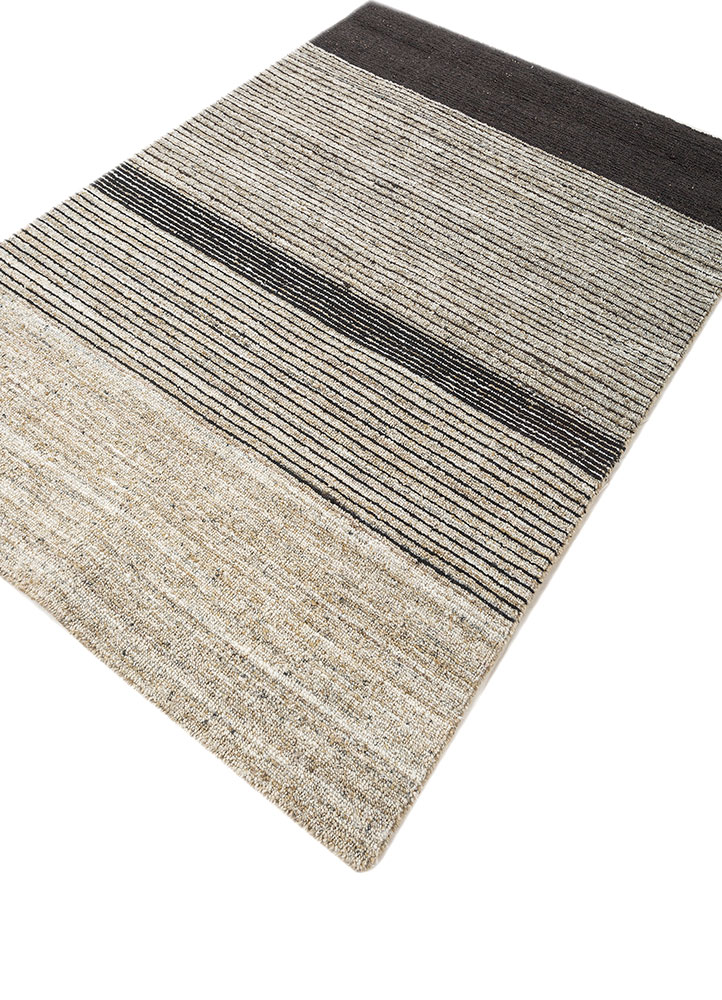 saga blue wool and viscose hand loom Rug - FloorShot