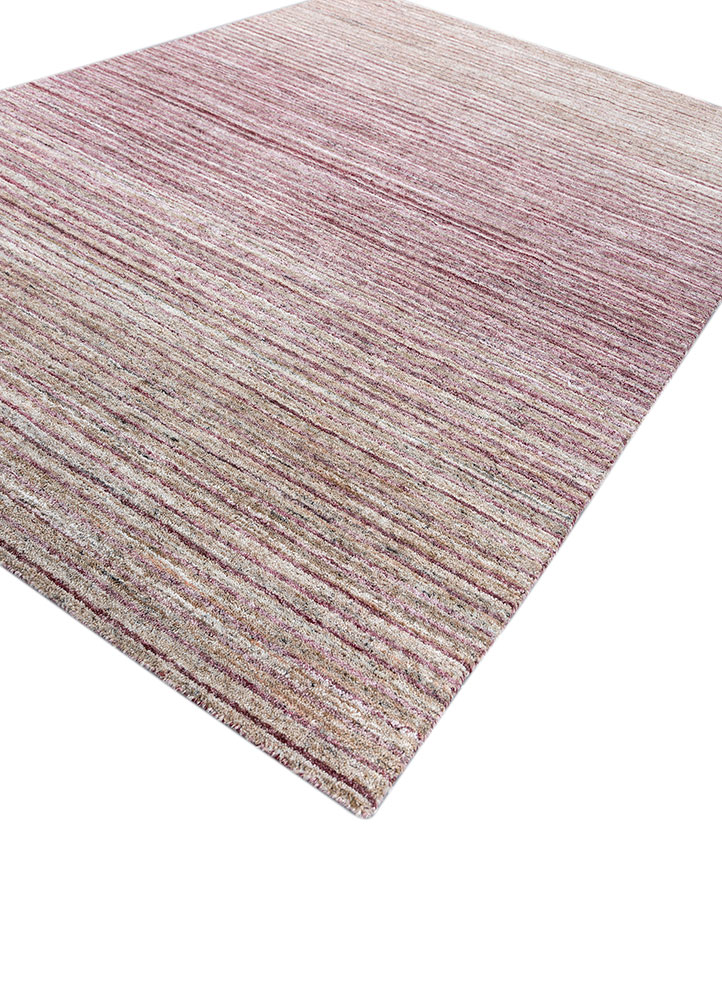 saga red and orange wool and viscose hand loom Rug - FloorShot