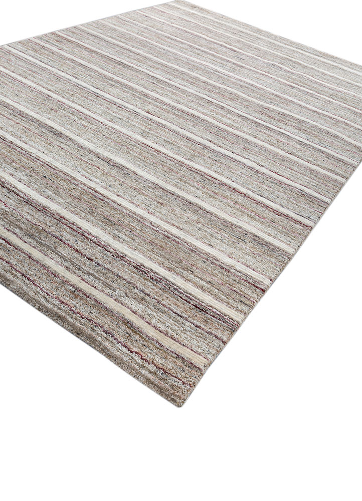 saga grey and black wool and viscose hand loom Rug - FloorShot