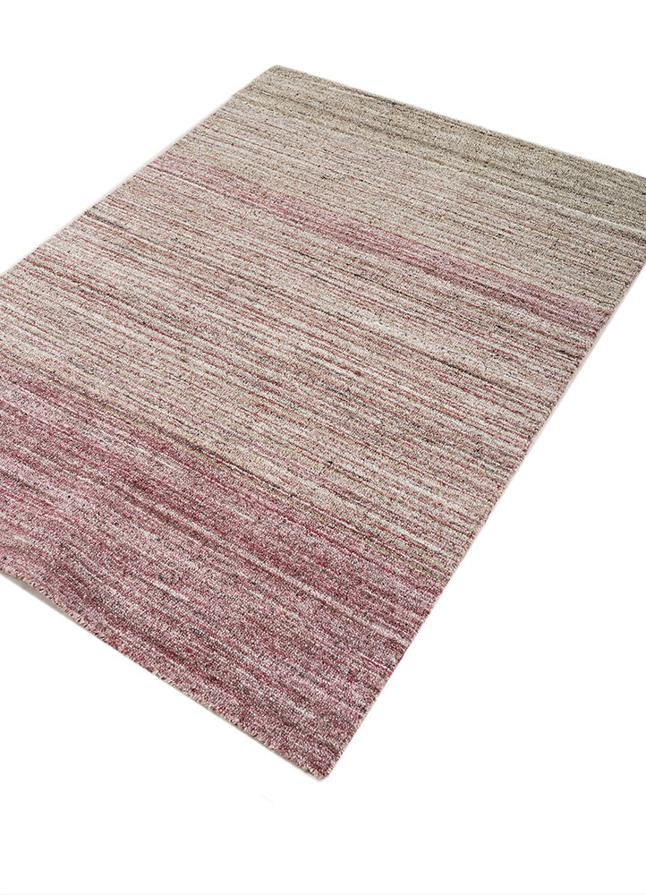 saga red and orange wool and viscose hand loom Rug - FloorShot